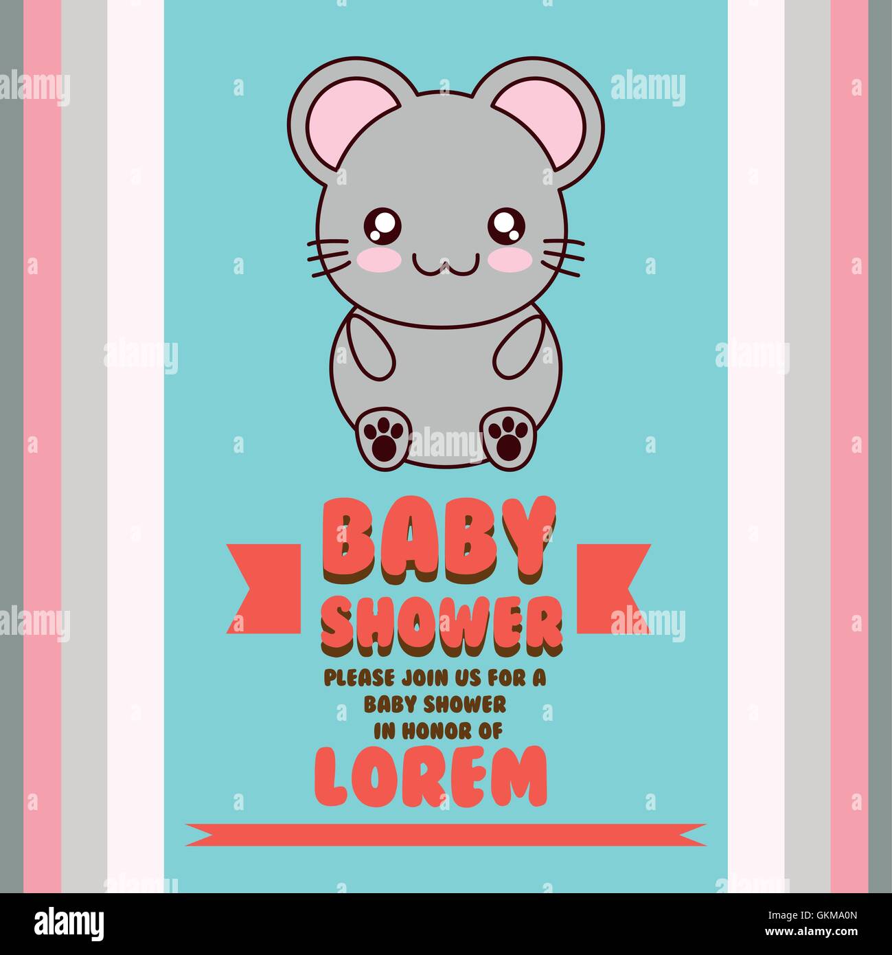 baby shower cartoon card design Stock Vector Image & Art - Alamy