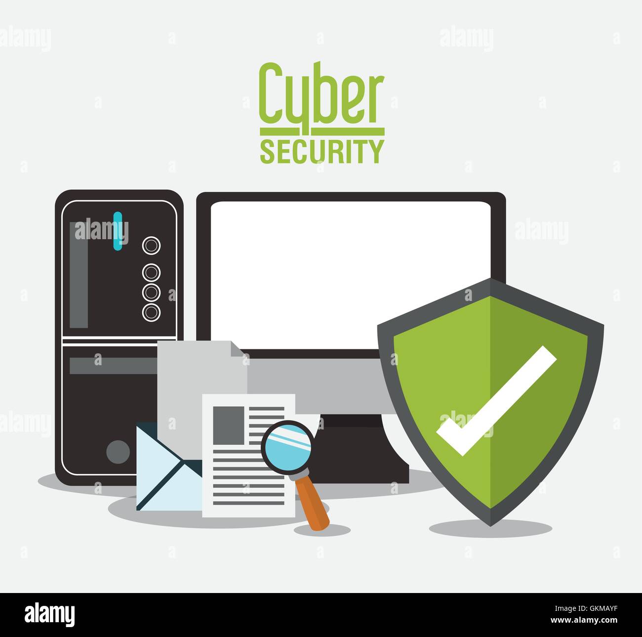 cyber security system computer design Stock Vector Image & Art - Alamy