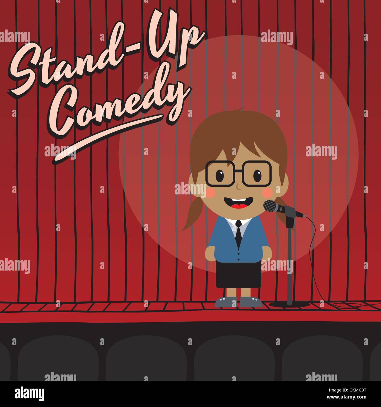 female stand up comedian cartoon character Stock Vector Image & Art Alamy