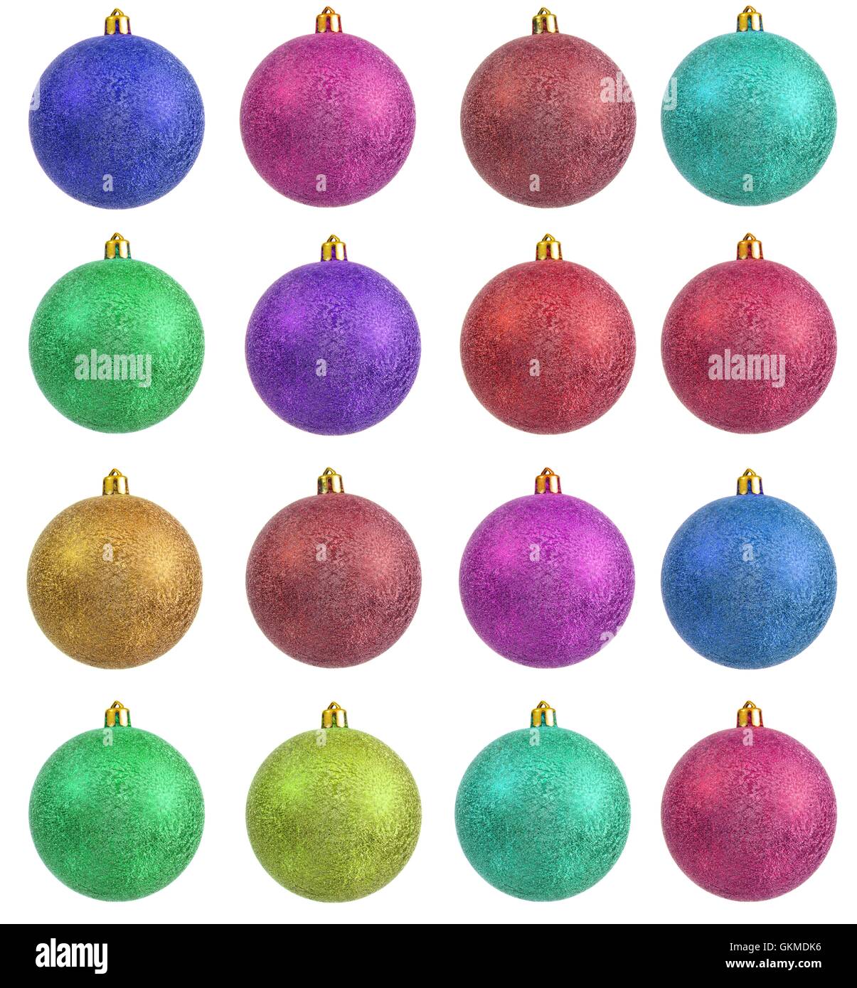 collection of colored christmas ornament Stock Photo - Alamy