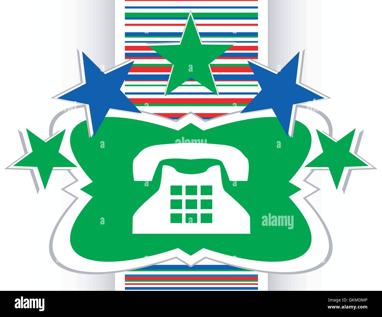 illustration of a rotary phone, web button icon Stock Vector Image ...