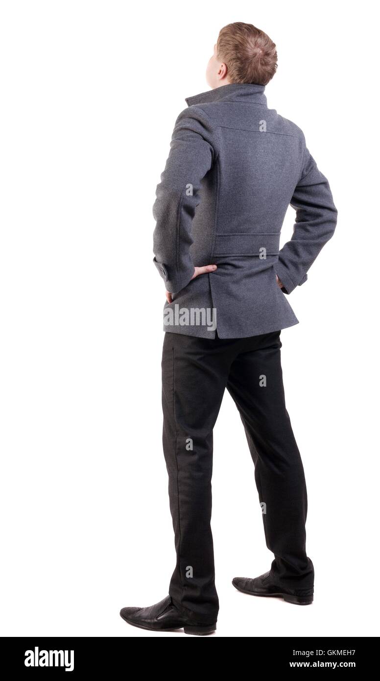 back view of Business man looks ahead Stock Photo - Alamy