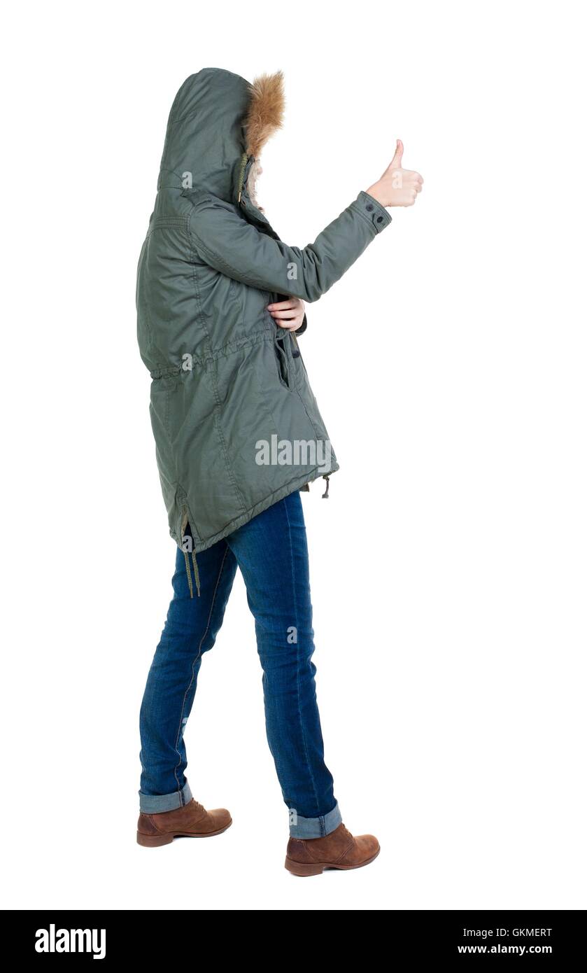 Female hood rear view Cut Out Stock Images & Pictures - Alamy