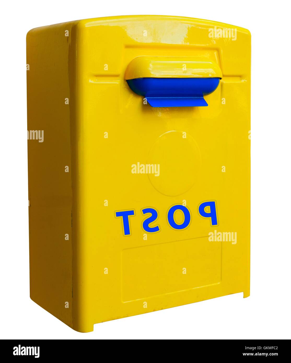 Yellow post box Stock Photo Alamy