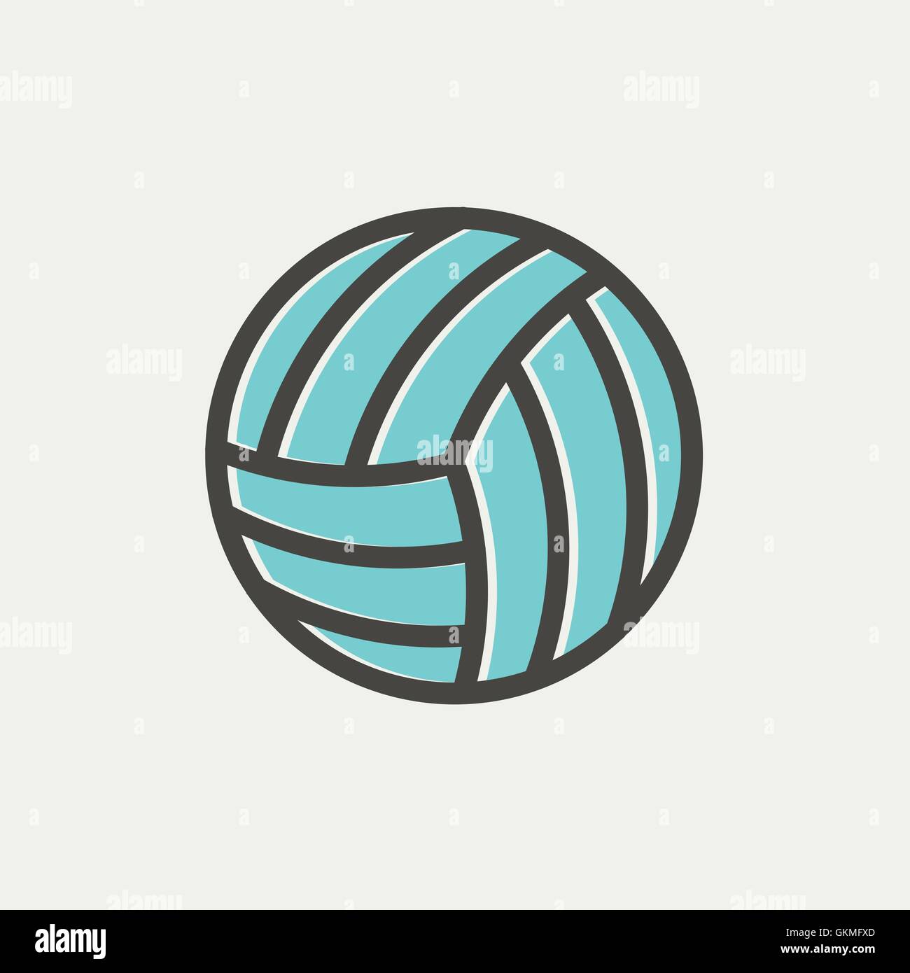 Volleyball ball thin line icon Stock Vector Image & Art Alamy