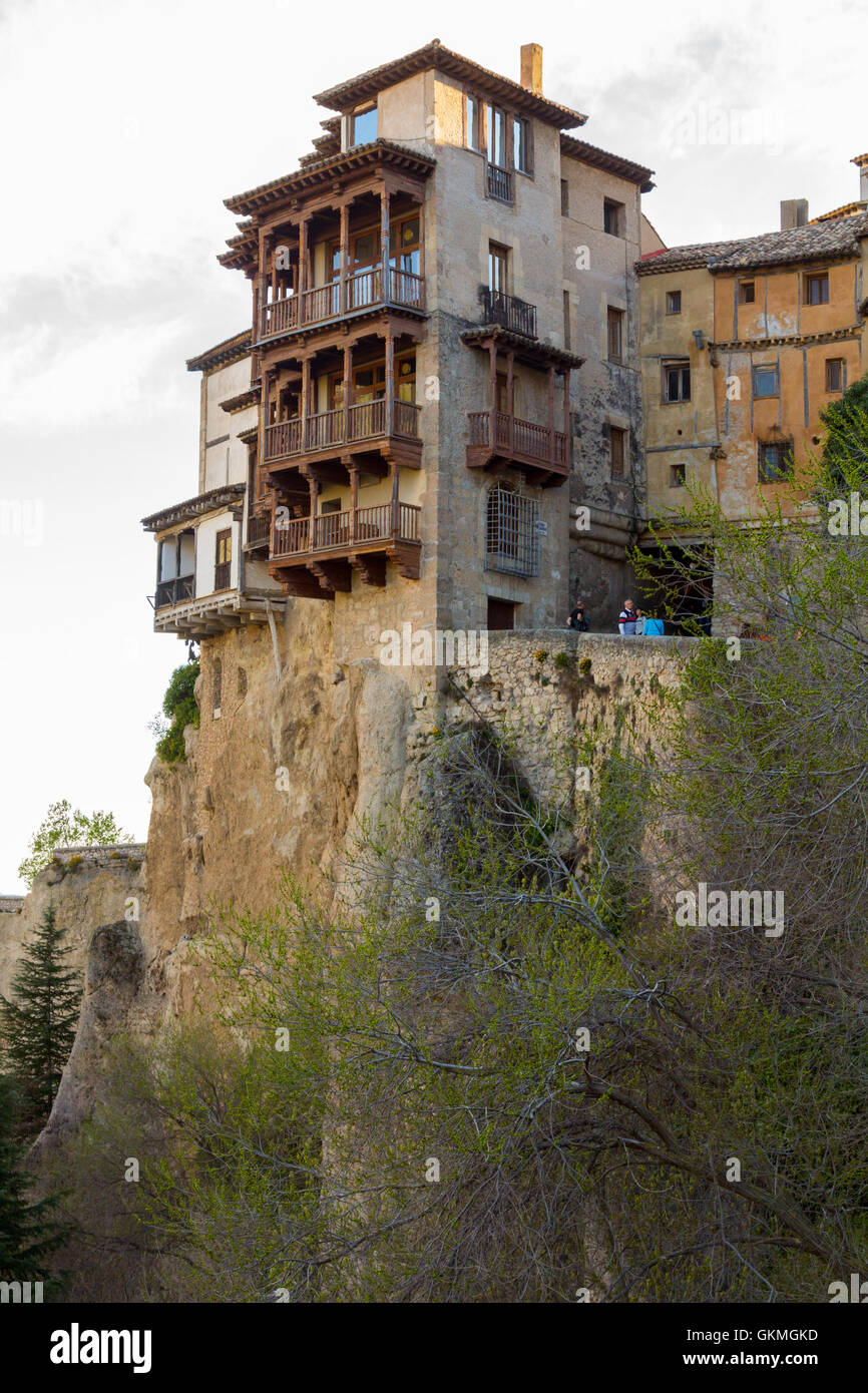 Famous hanging houses of Cuenca in Spain Stock Photo
