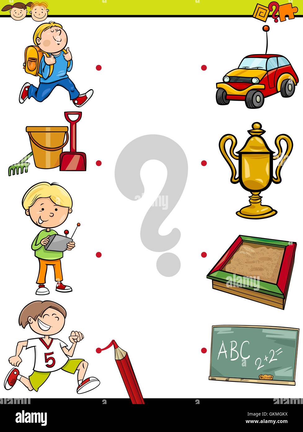 match elements education game Stock Vector Image & Art Alamy