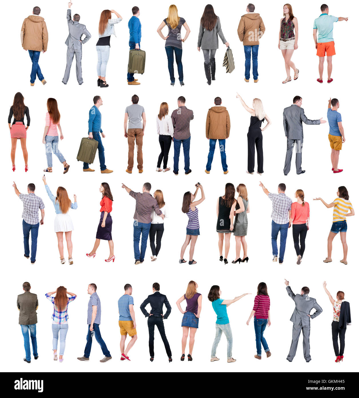 collection back view of people Stock Photo Alamy