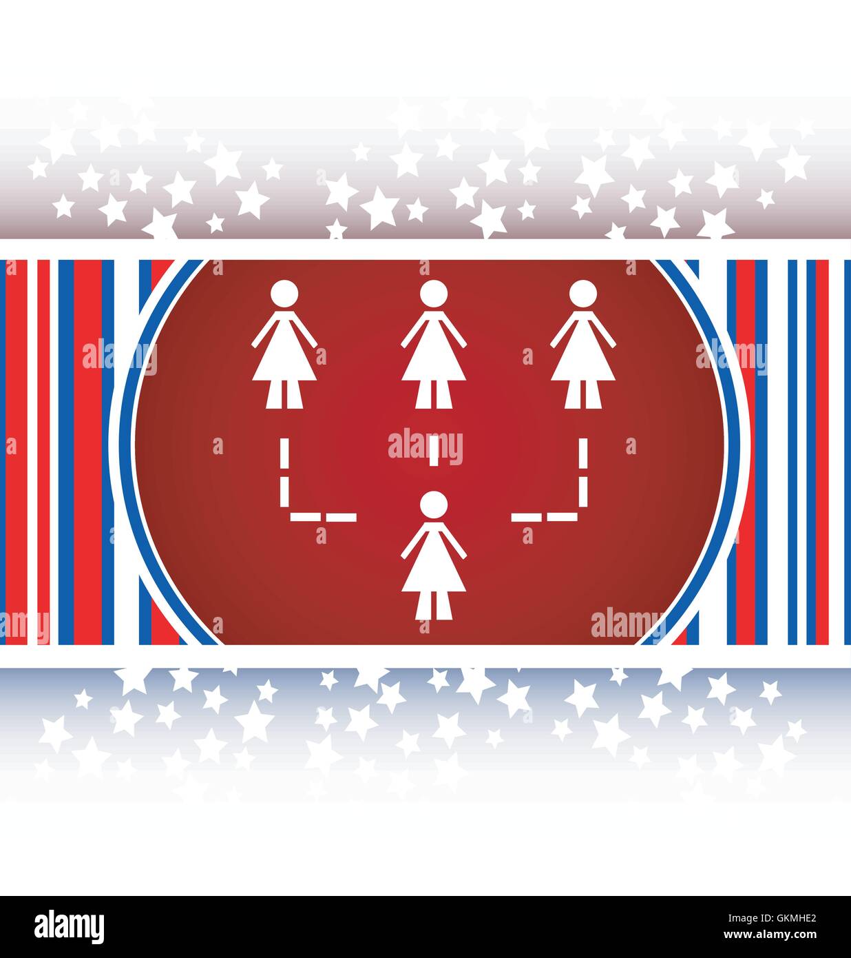 Two Men And One Woman Stock Vector Images - Alamy