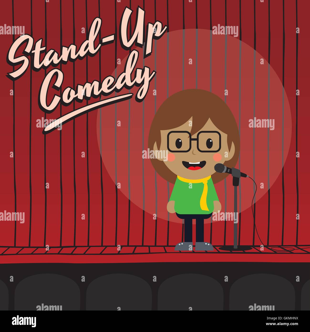 female stand up comedian cartoon character Stock Vector Image & Art Alamy