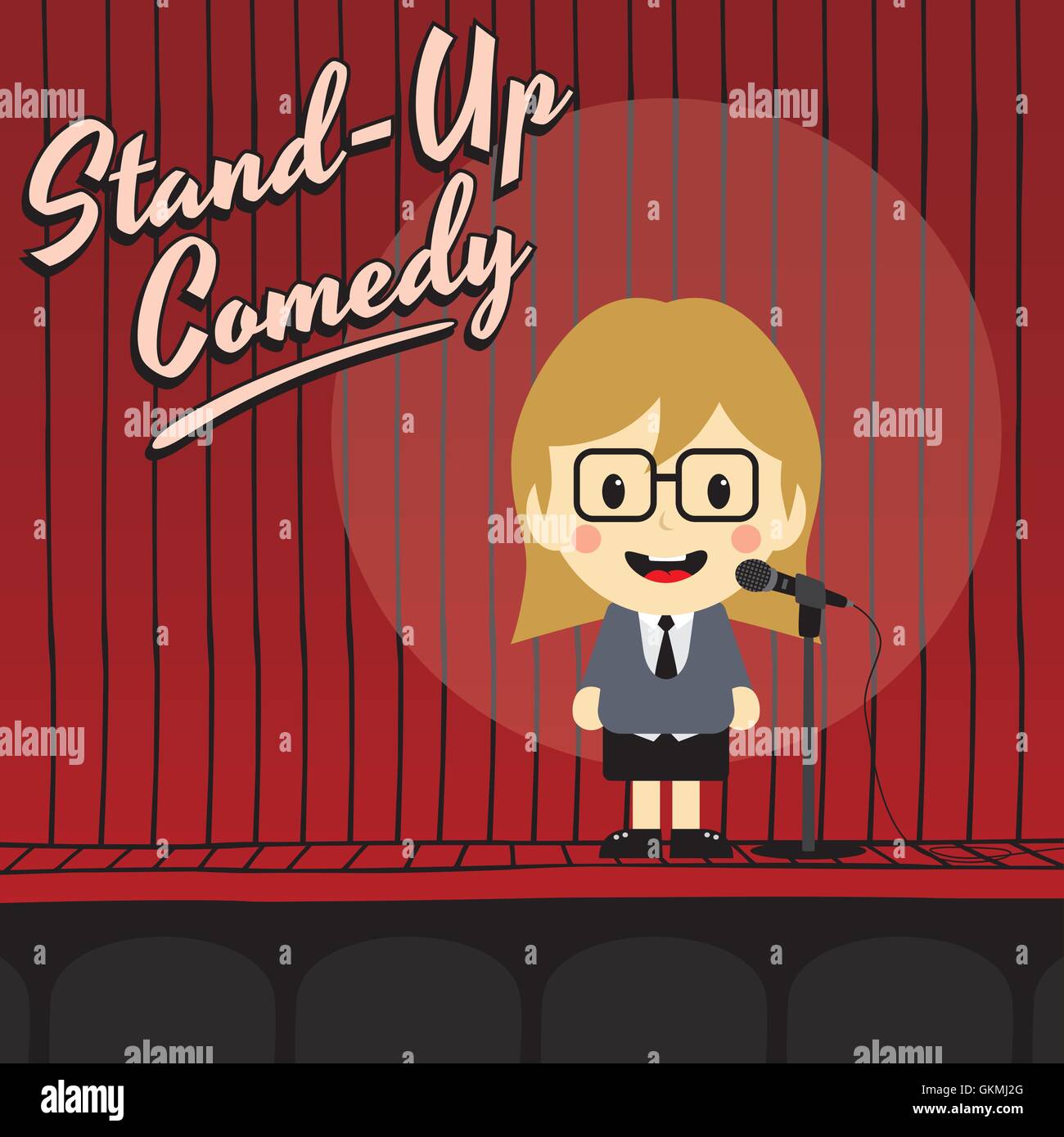female stand up comedian cartoon character Stock Vector Image & Art Alamy