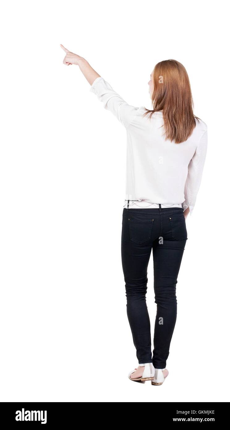Female woman girl young backside hi-res stock photography and