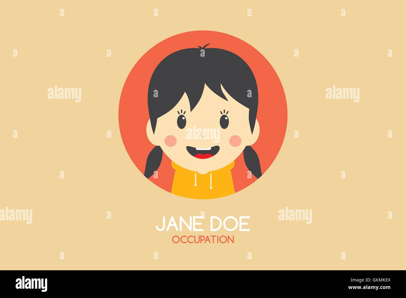 woman cartoon theme business card Stock Vector Image & Art - Alamy