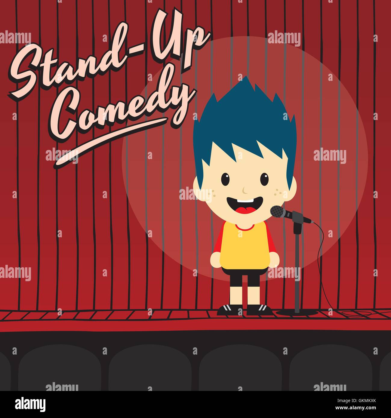 male stand up comedian cartoon character Stock Vector Image & Art Alamy