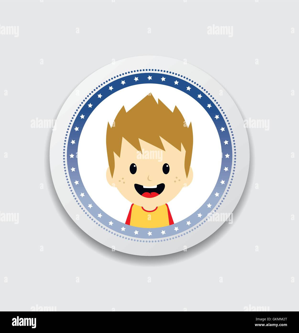 adorable boy cartoon character label Stock Vector Image & Art - Alamy