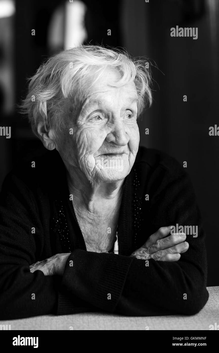 Attractive older black woman Black and White Stock Photos & Images - Alamy