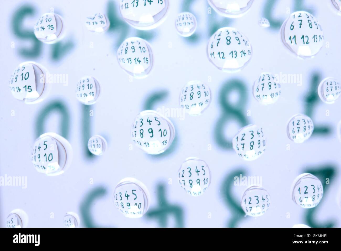 water drop numbers Stock Photo Alamy