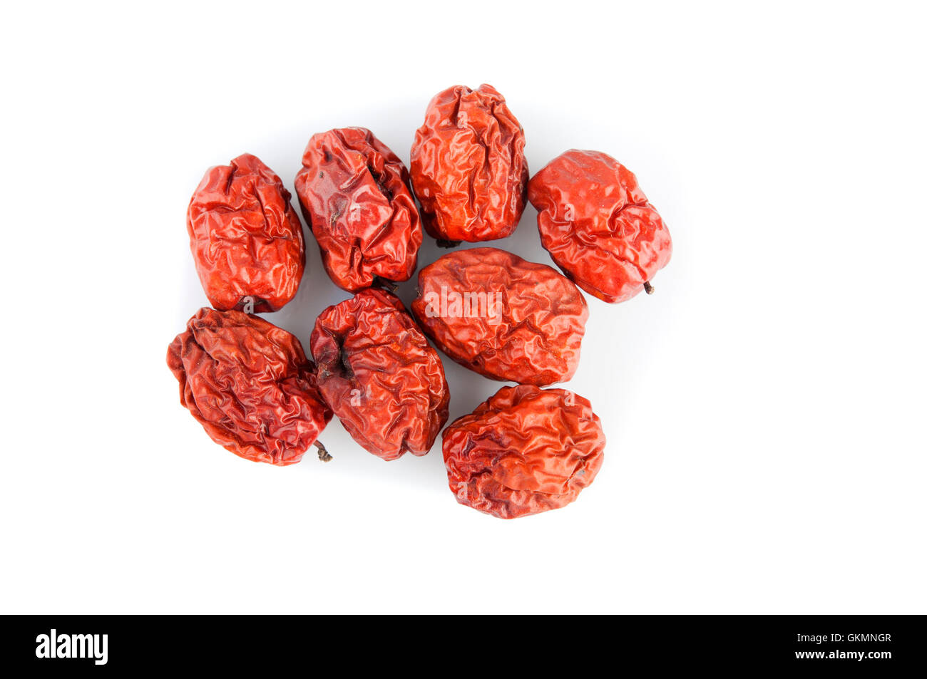 Dried jujube fruits/Chinese dates, which naturally turn red upon Stock