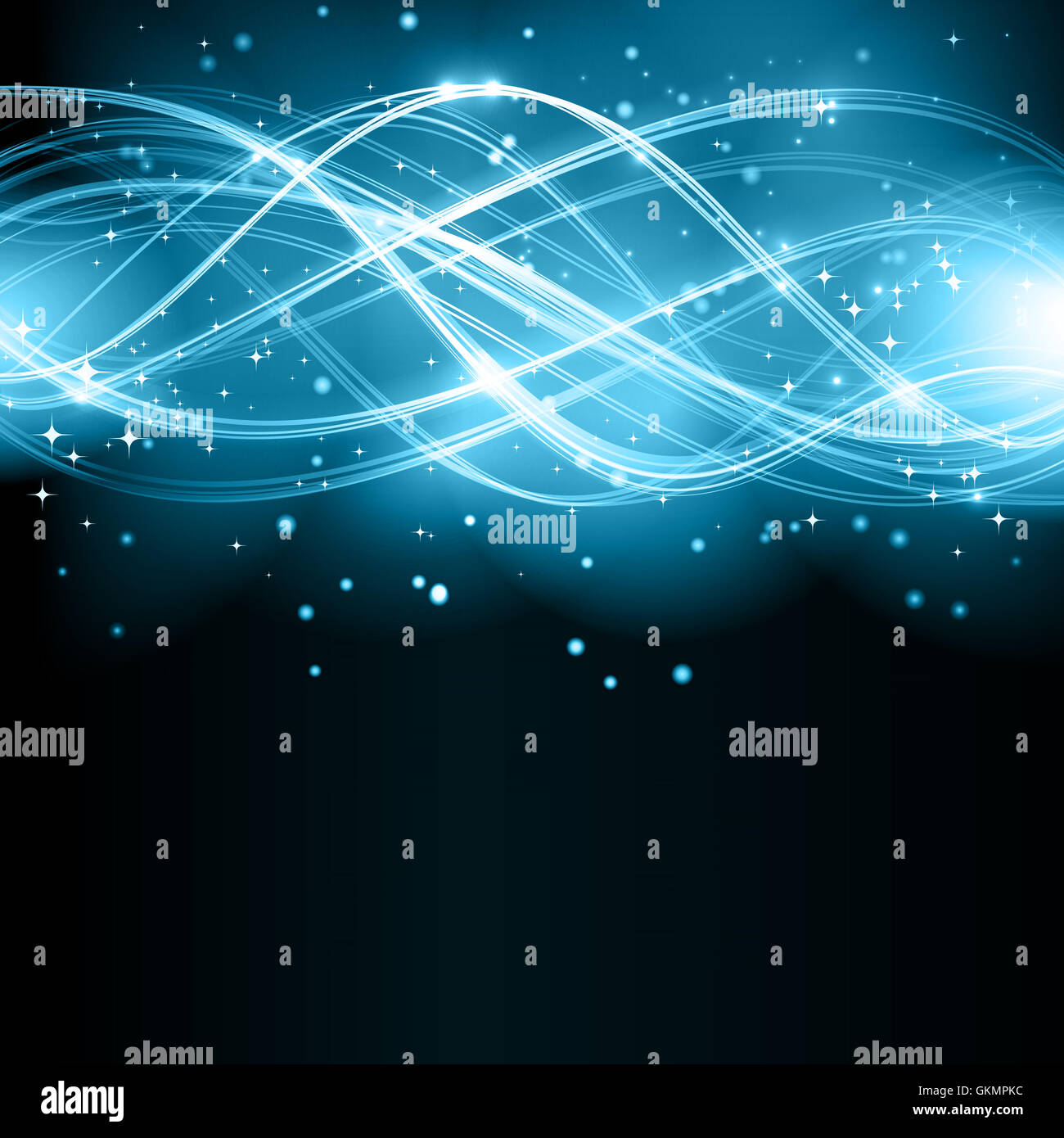 Abstract wave pattern with stars Stock Photo