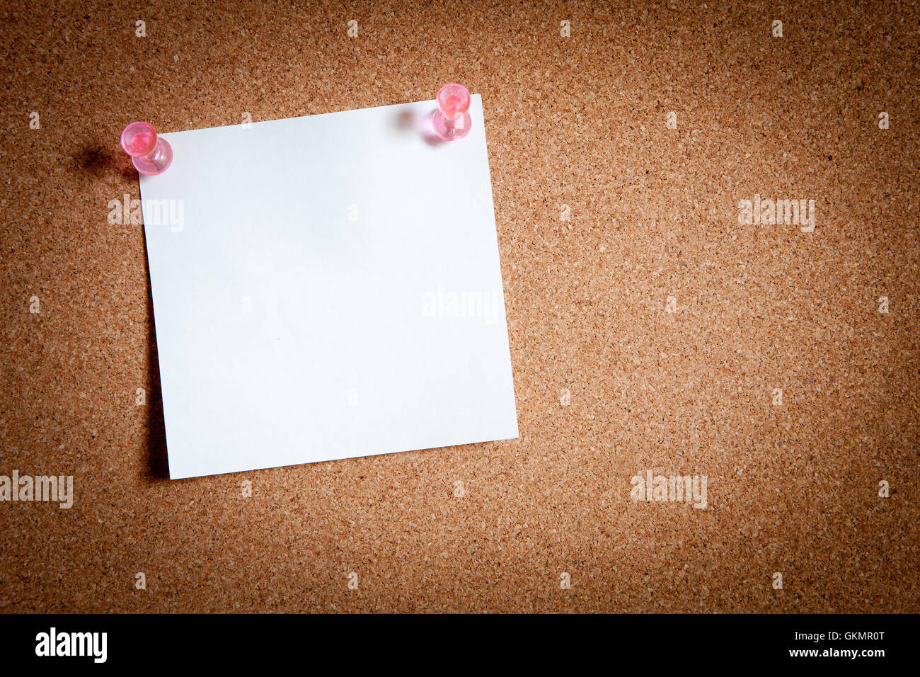 Blank note paper on board Stock Photo Alamy