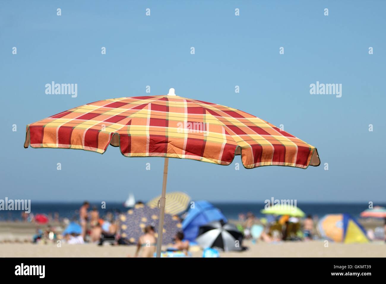 parasol at the beach Stock Photo Alamy