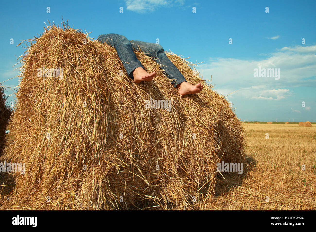 Rest At Field Stock Photo - Alamy