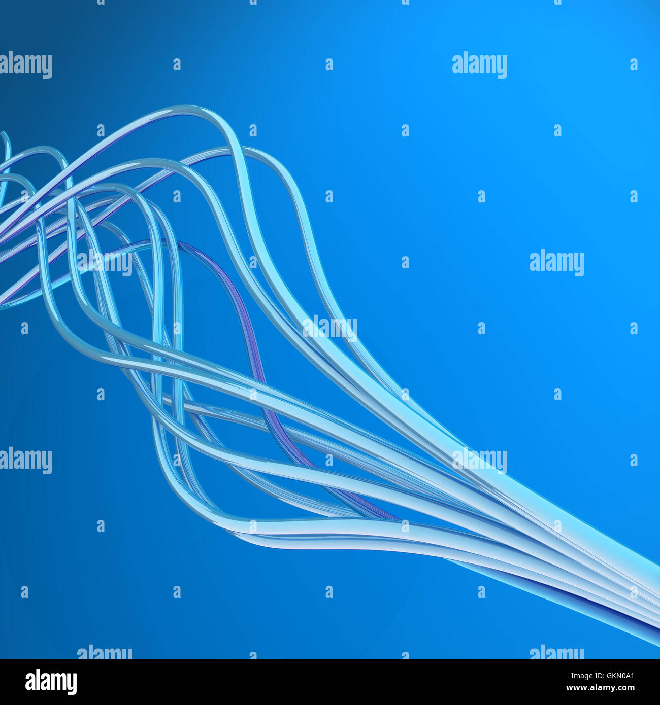 Blue computer wires hi-res stock photography and images - Alamy