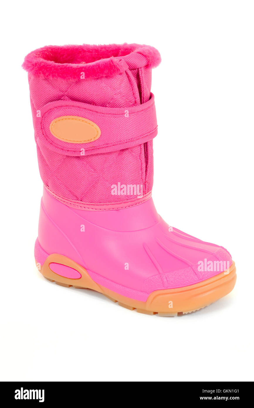 Pink winter boot Stock Photo Alamy