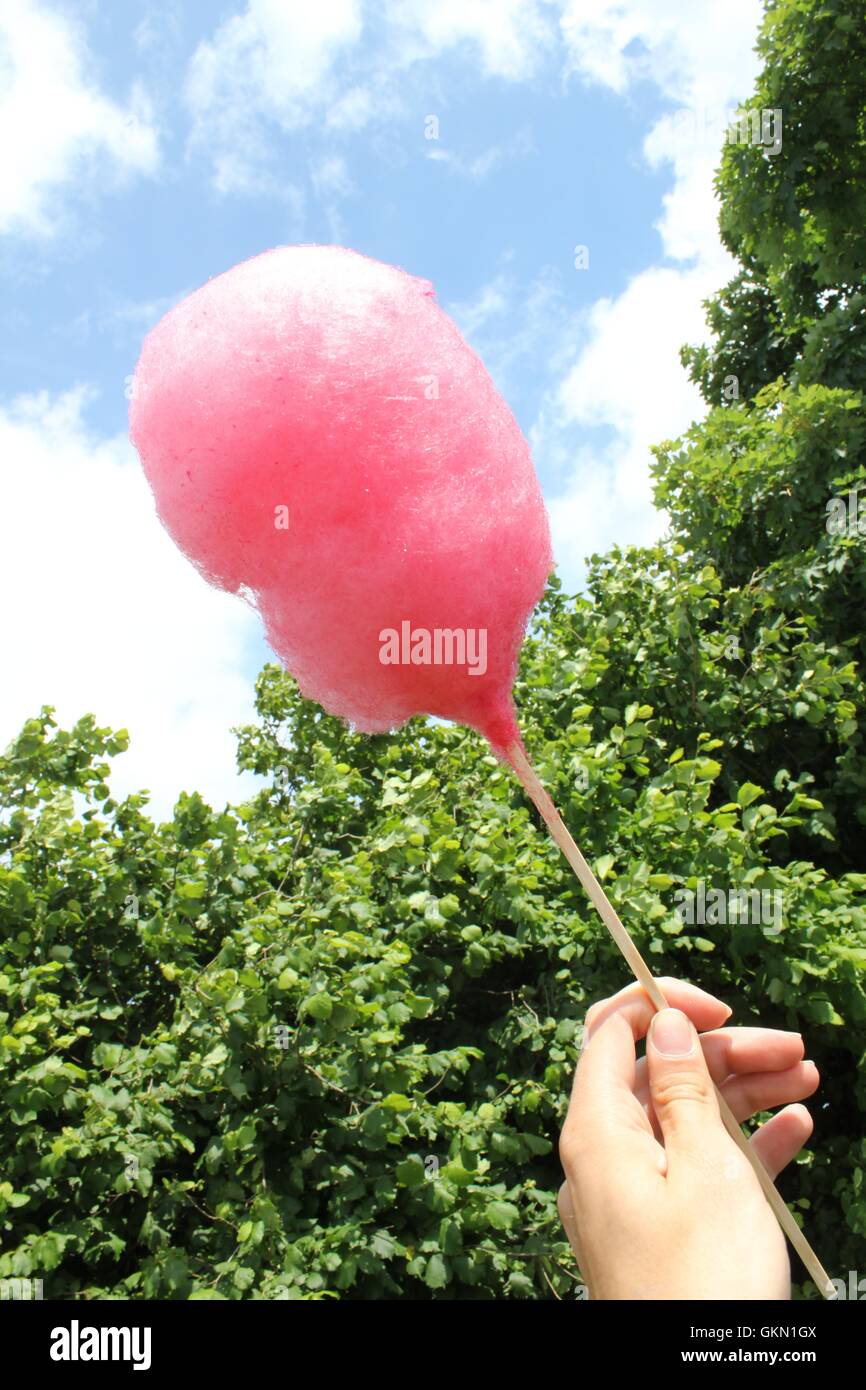 pink candy floss Stock Photo Alamy