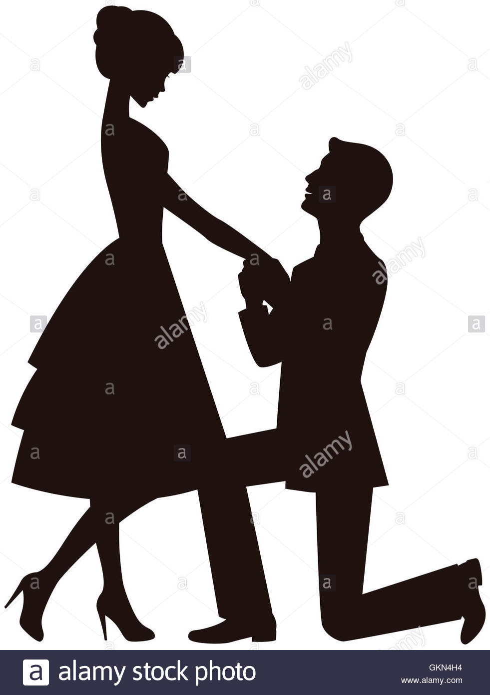 Man Kneeling Silhouette High Resolution Stock Photography and Images ...