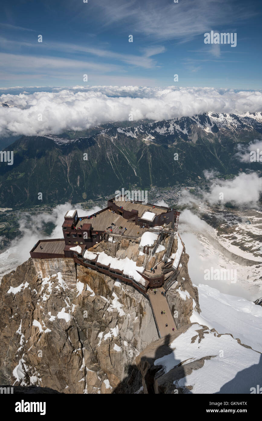 Terrace at Aiguille du Midi Stock Photo - Alamy