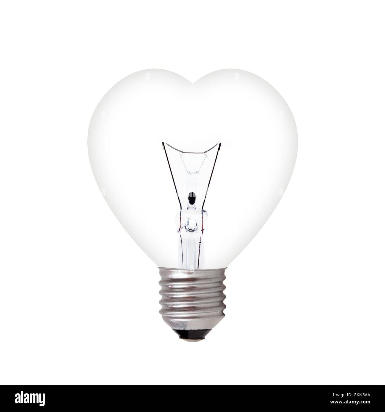 light bulb in heart shape Stock Photo Alamy