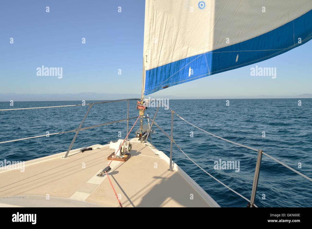 Sailing the Channel Islands Stock Photo