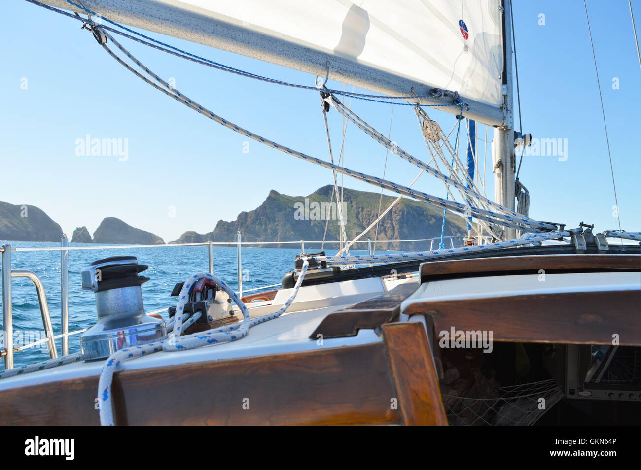 Sailing to Anacapa Stock Photo