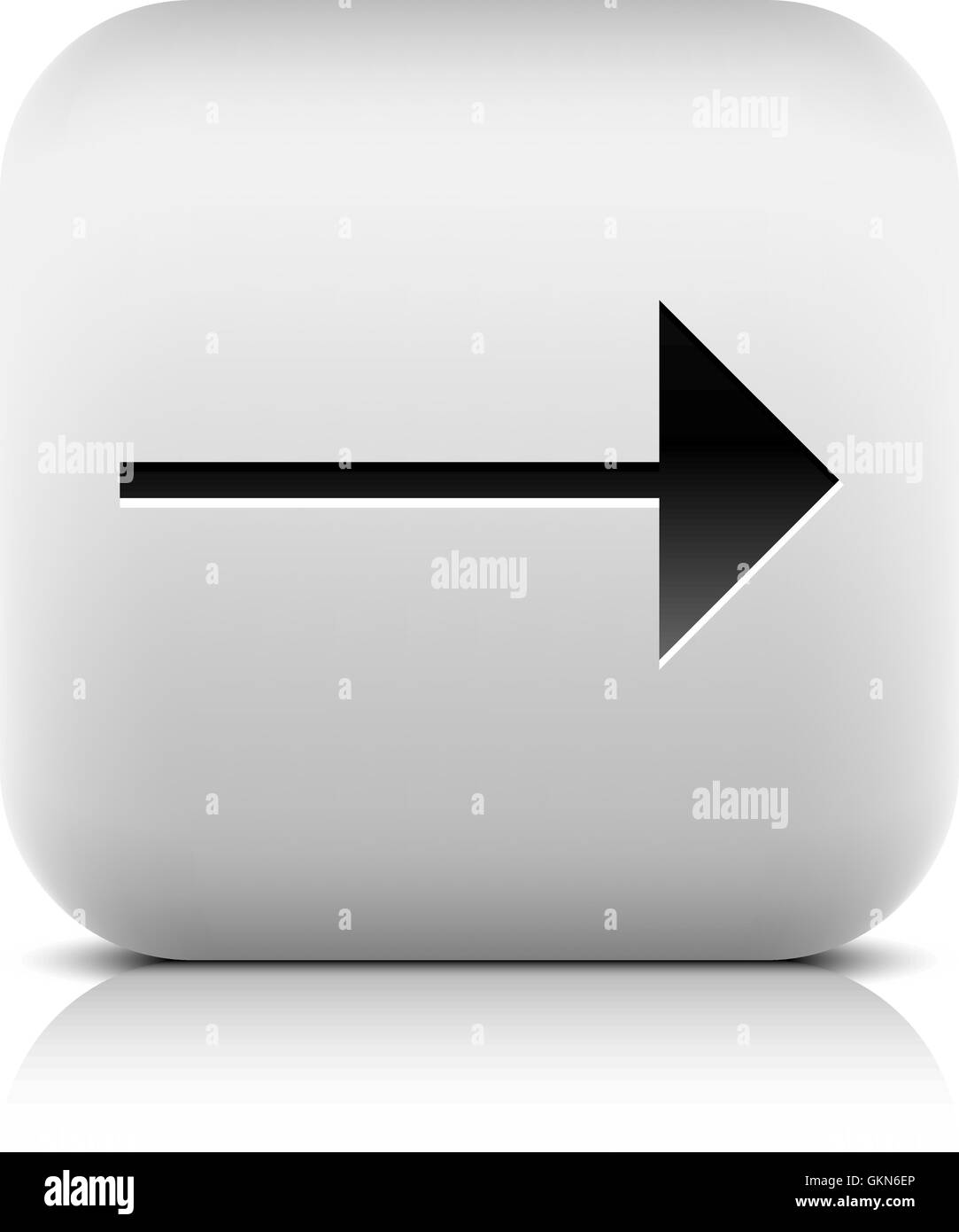 Gray icon with black arrow sign. Series in a stone style. Rounded ...