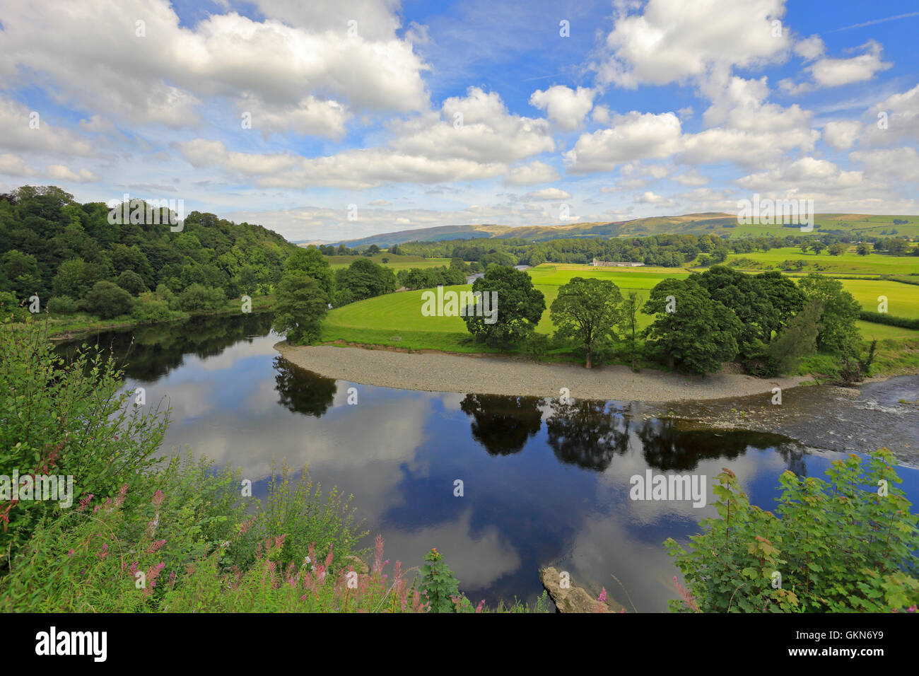 Ruskin's View of the Lune valley from Kirkby Lonsdale, Cumbria, England, UK Stock Photo Alamy