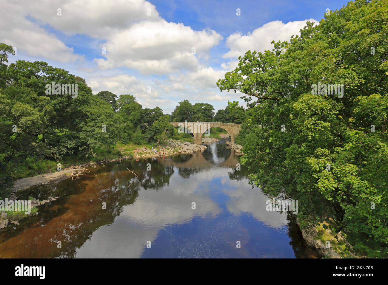Devil's Bridge over the River Lune at Kirkby Lonsdale, Cumbria, England, UK Stock Photo Alamy