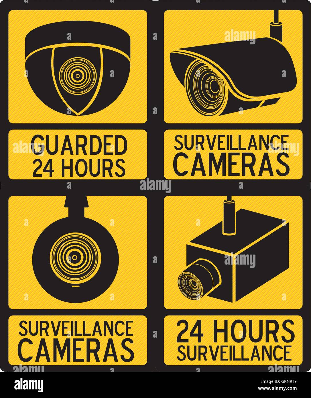 Video surveillance set symbols security hi-res stock photography and ...