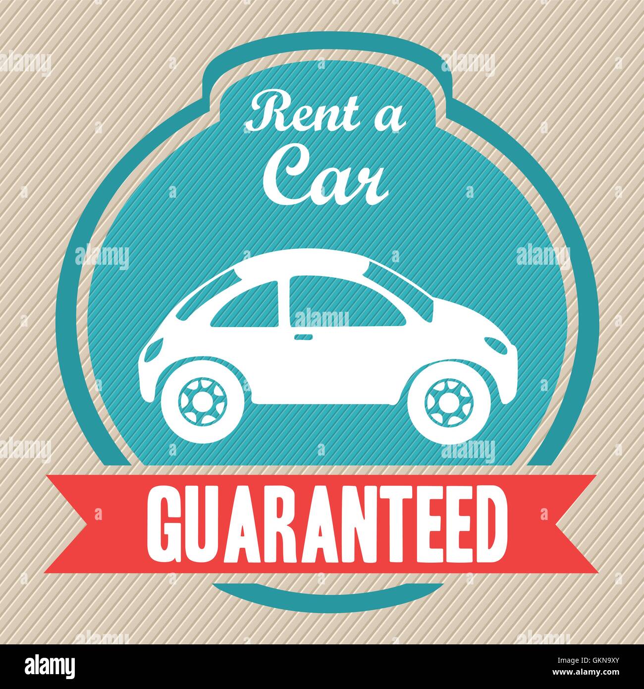Car For Rent Label Illustration of rent a car Vintage label illustration vector ill Stock ...