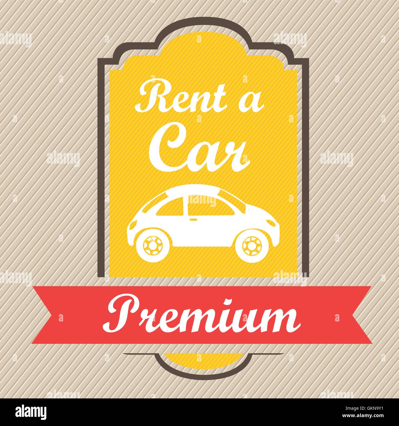 Car For Rent Label Vintage used car dealership Stock Vector Images - Alamy