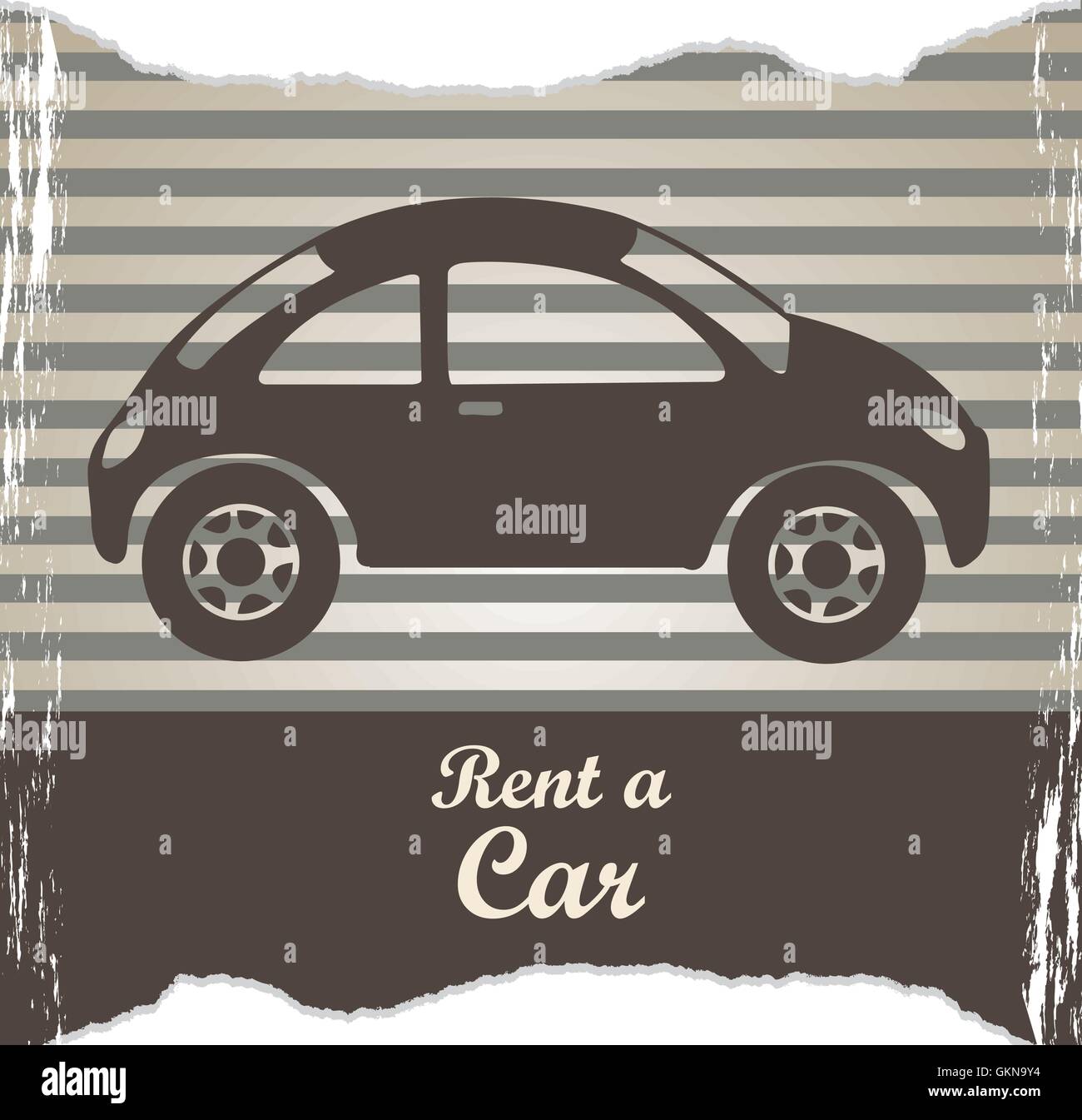 Car For Rent Label Illustration of rent a car Vintage label illustration vector ill Stock ...