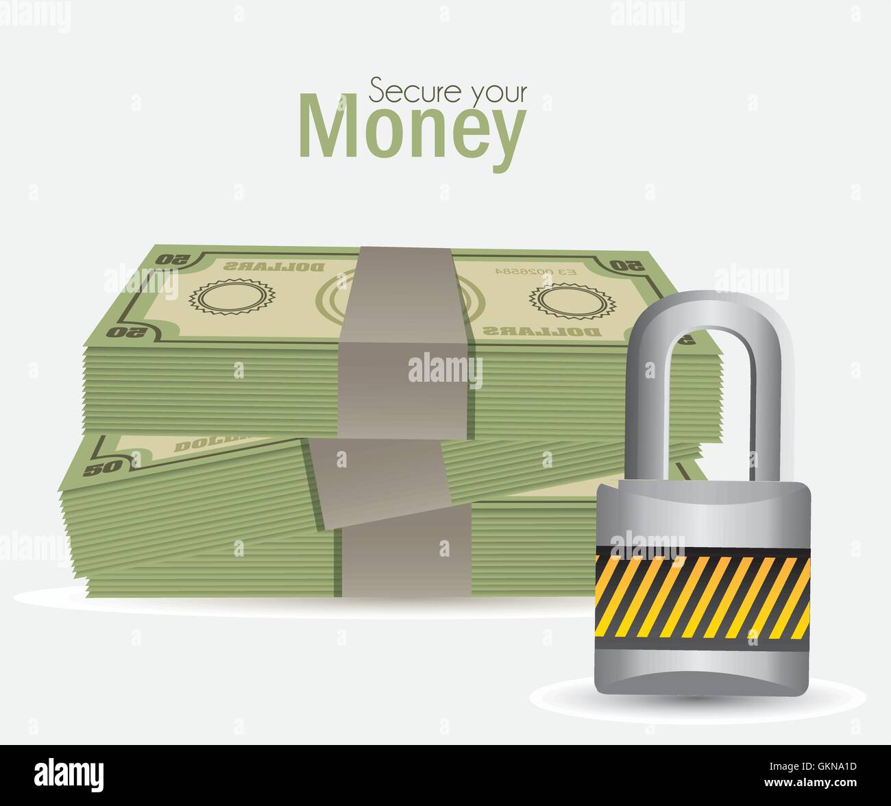 illustration of money icons Secure your saving illustration vect Stock ...