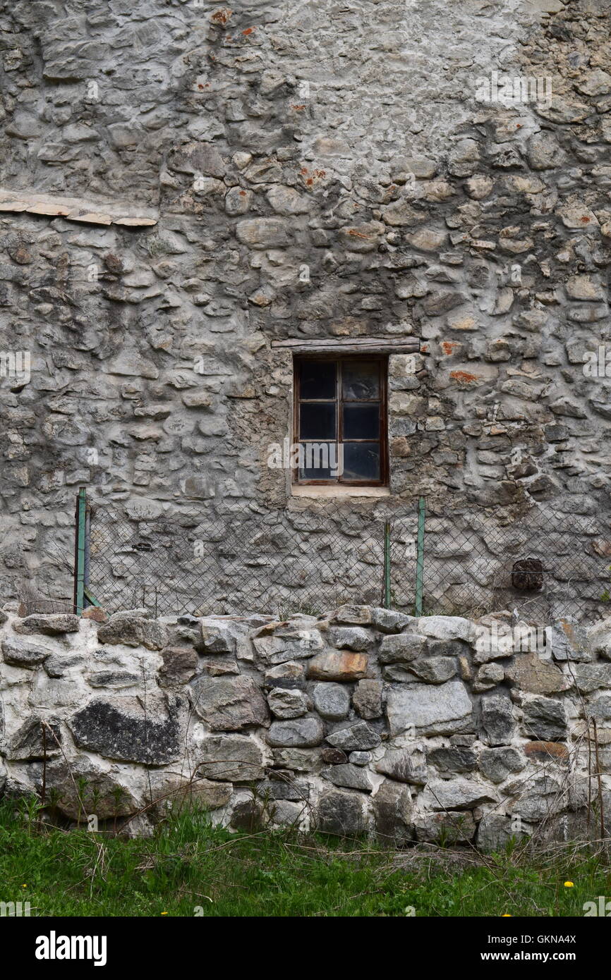 Small window in an old stone building Stock Photo - Alamy