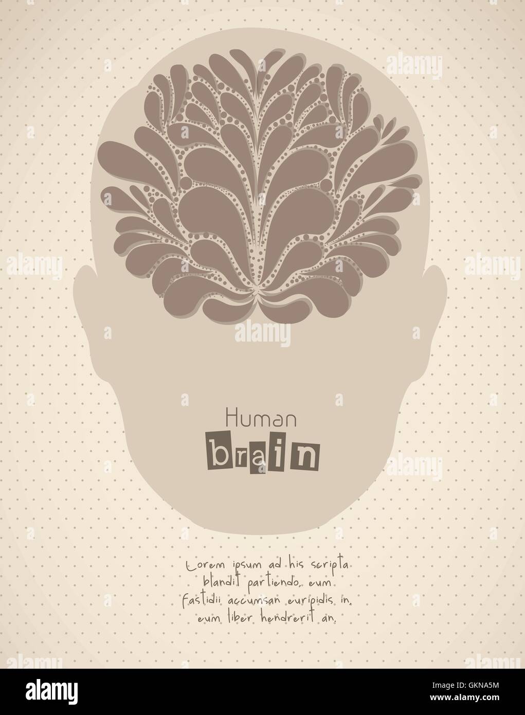 Illustration of silhouette of man with brain vector illustration Stock ...