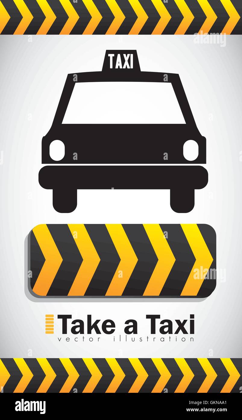Illustration of taxi icons transport industry vector illustratio Stock ...