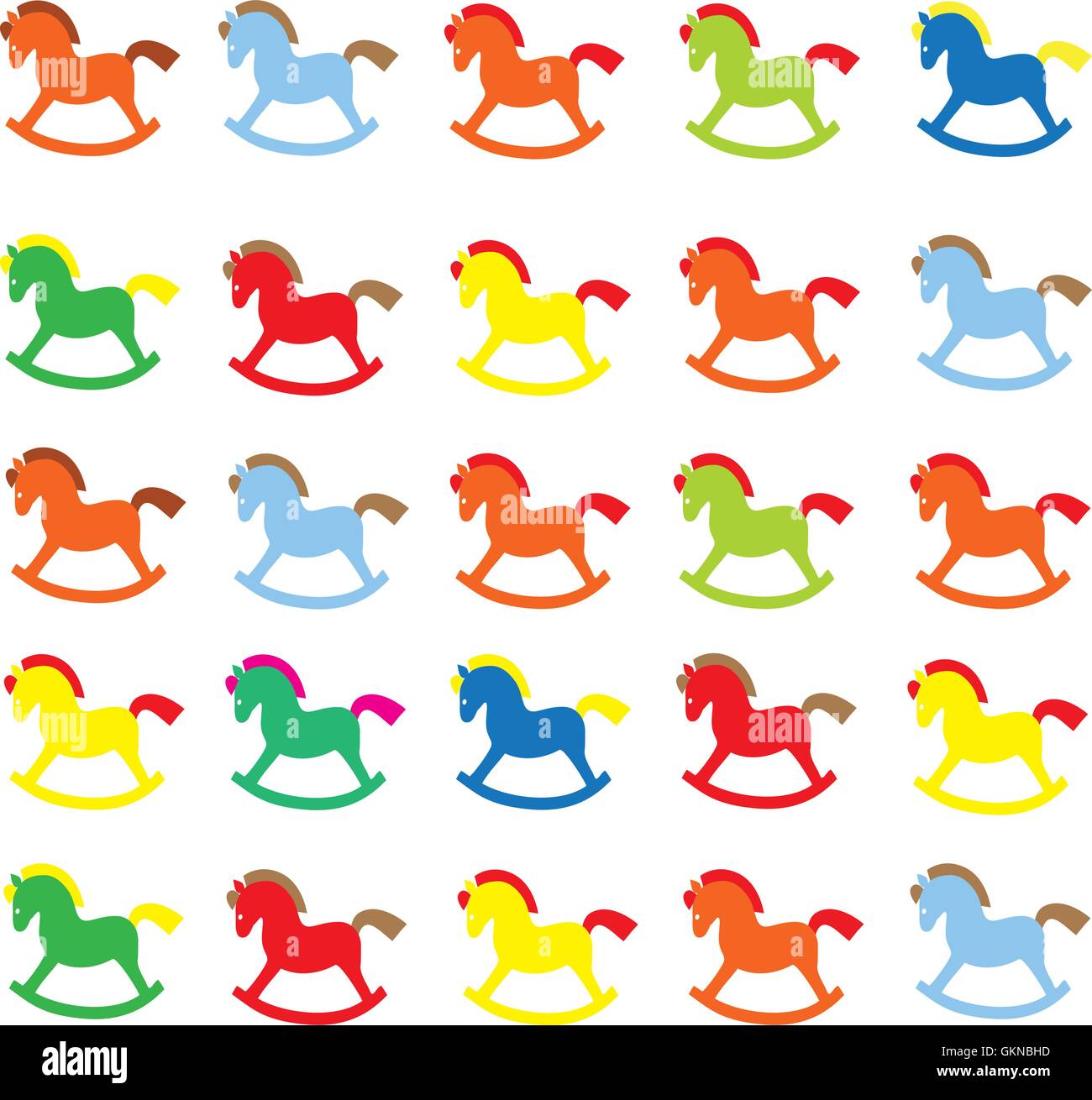 vector illustration of toy rocking horse background Stock Vector Image