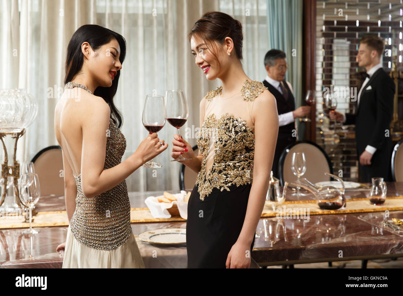 Business people dinner Stock Photo Alamy