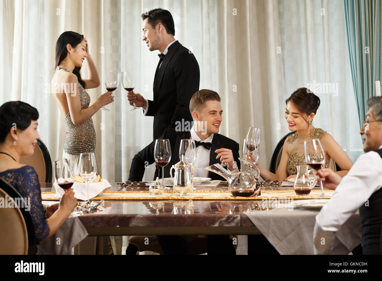 Business people dinner Stock Photo - Alamy