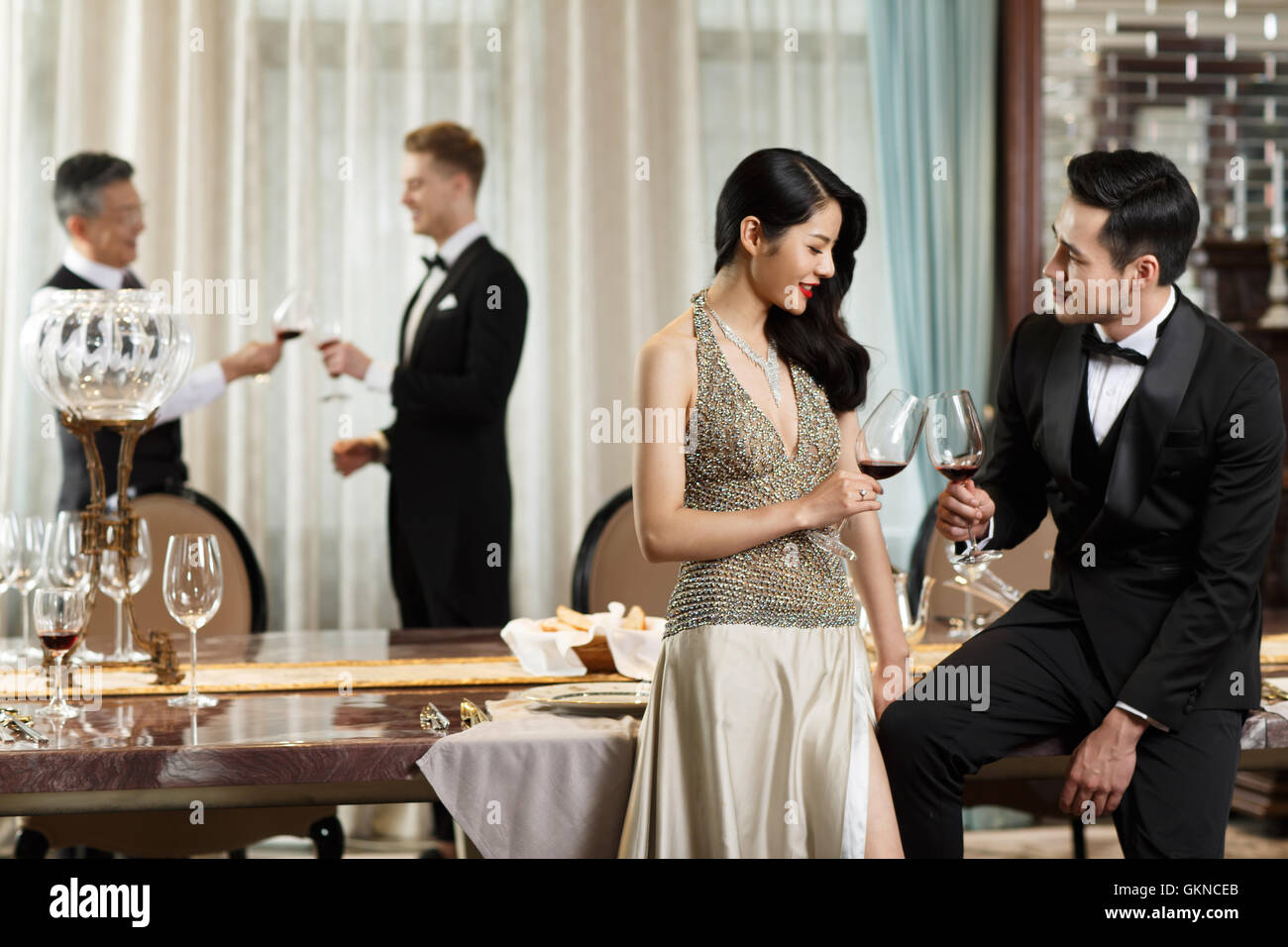 Business people dinner Stock Photo - Alamy