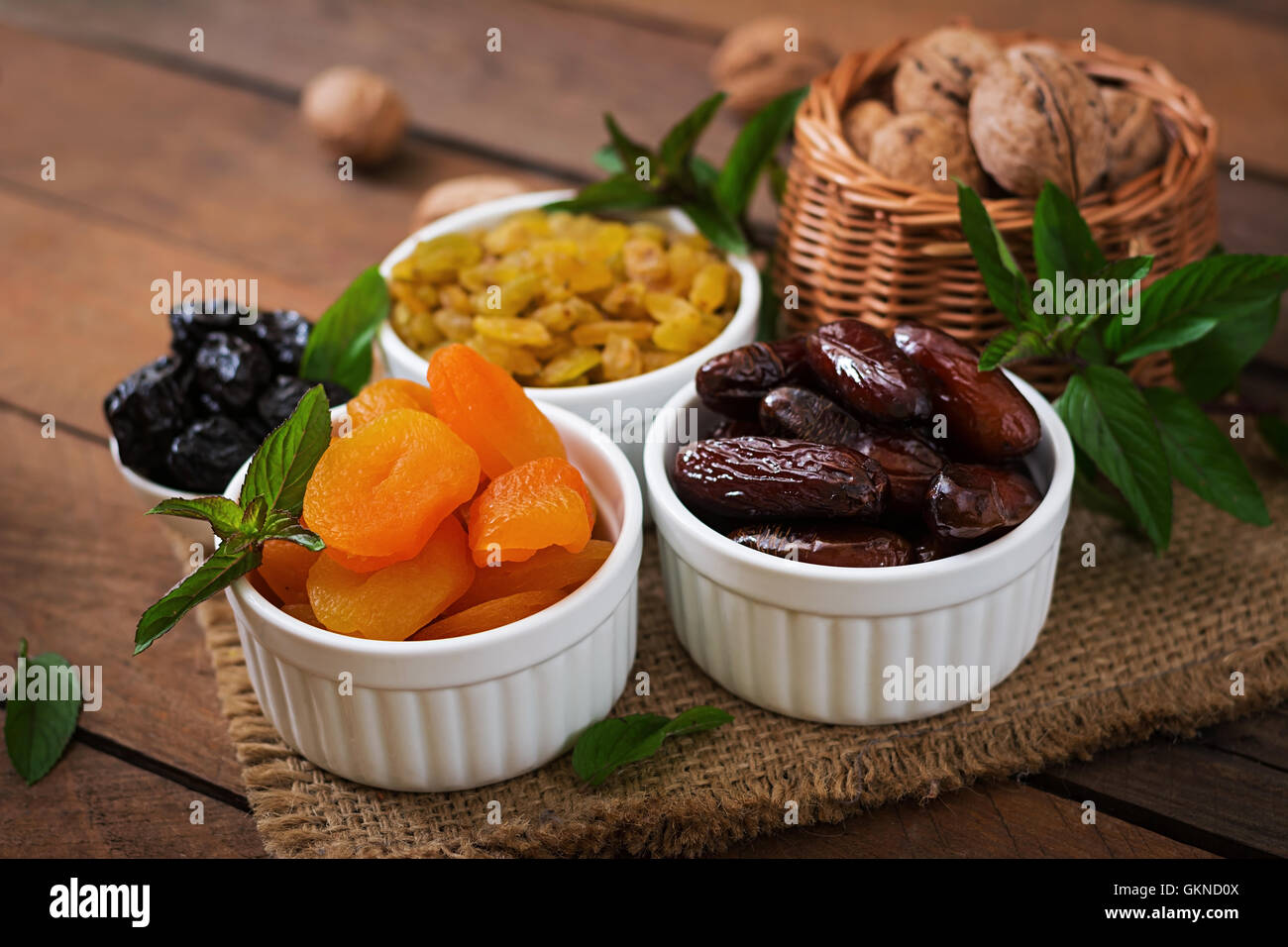 Mix dried fruits (date palm fruits, prunes, dried apricots, raisins